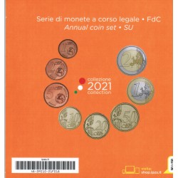 ITALY - 3.88 € - MINTSET BU 2021 - 8 COINS