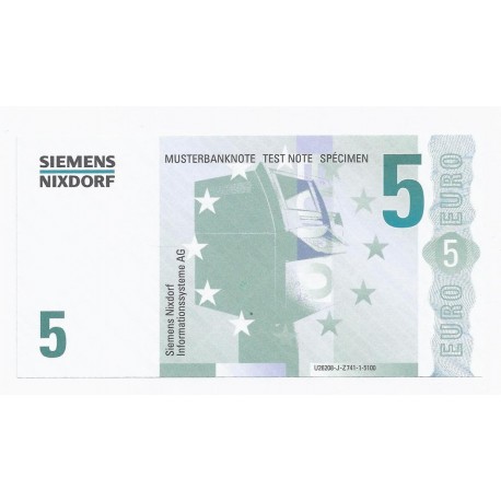 SIEMENS NIXDORF -  5 EUROS - SPECIMEN - NEUF