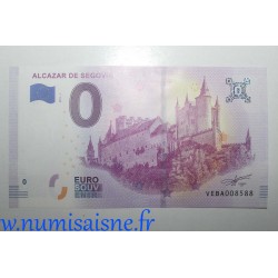 SPANIEN - TOURISTISCH 0 EURO SOUVENIR-SCHEINE - ALCAZAR VON SEGOVIA - 2019