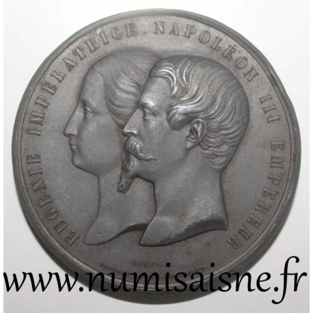 MEDAL - NAPOLEON III AND EUGENIA - INDUSTRY PALACE - 1855