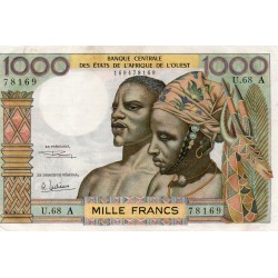 ÉTATS DE L'AFRIQUE DE L'OUEST - CÔTE D'IVOIRE - PICK 103 A f  - 1.000 FRANCS