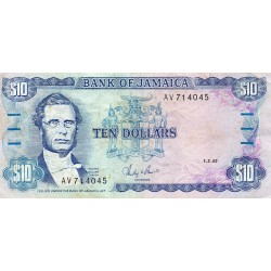 JAMAIQUE - PICK 71 b - 10 DOLLARS - 01/02/1987