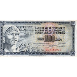 YUGOSLAVIA - PICK 92 d - 1000 DINARA - 04/11/1981
