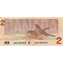 CANADA - PICK 94 b - 2 DOLLARS 1986