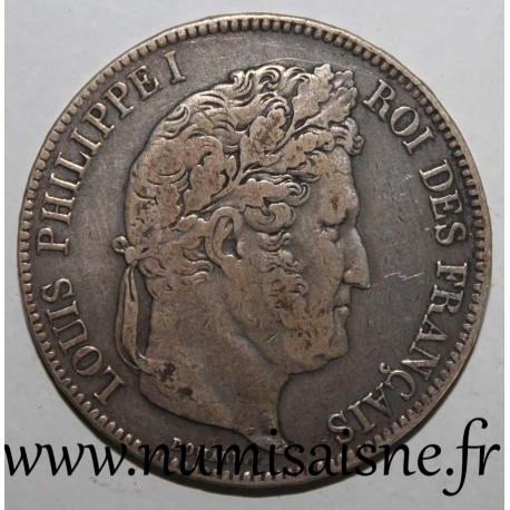 FRANCE - KM 749 - 5 FRANCS 1834 K - Bordeaux - LOUIS PHILIPPE 1st