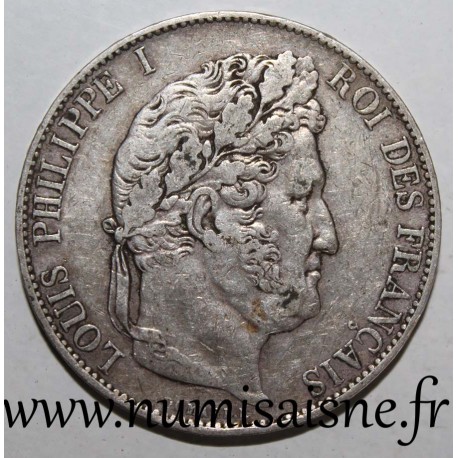 FRANCE - KM 749 - 5 FRANCS 1845 W - Lille - LOUIS PHILIPPE 1st