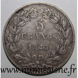 FRANCE - KM 749 - 5 FRANCS 1845 W - Lille - LOUIS PHILIPPE 1st