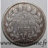 FRANCE - KM 749 - 5 FRANCS 1833 A - Paris - LOUIS PHILIPPE 1