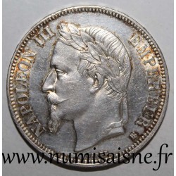 FRANCE - KM 799 - 5 FRANCS 1869 BB - Strabourg - TYPE NAPOLEON III