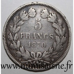 FRANCE - KM 818 - 5 FRANCS 1870 K - Bordeaux - CERES - M at 2h