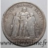 FRANCE - KM 820 - 5 FRANCS 1877 K - Bordeaux - TYPE HERCULE