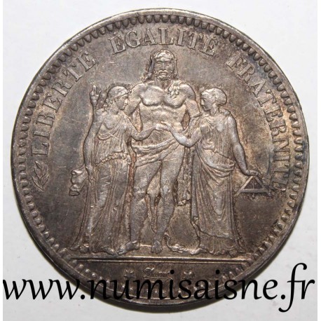 FRANCE - KM 820 - 5 FRANCS 1873 A - Paris - TYPE HERCULE