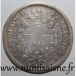 FRANCE - KM 756 - 5 FRANCS 1848 K - Bordeaux - TYPE HERCULE