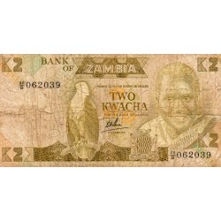 SAMBIA - PICK 24 c - 2 KWACHA - 1980-1988