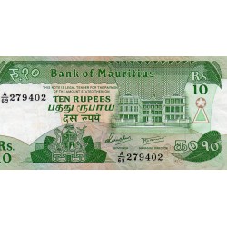 MAURITIUS - PICK 35 a - 10 RUPEES  - NO DATE (1985)