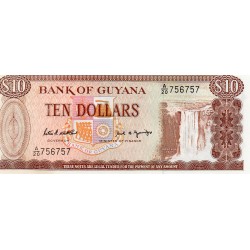 GUYANA - PICK 23 d - 10 DOLLARS - NO DATE (1989)
