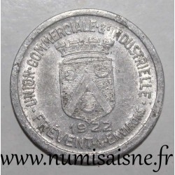 FRANCE - County 62 - FREVENT - 10 CENT 1922 - UNION COMMERCIALE INDUSTRIELLE