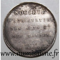 ATTENDANCE TOKEN - AGRICULTURE, ARTS & A DES LANDES SOCIETY - LOUIS PHILIPPE I