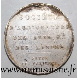 ATTENDANCE TOKEN - AGRICULTURE, ARTS & A DES LANDES SOCIETY - LOUIS PHILIPPE I