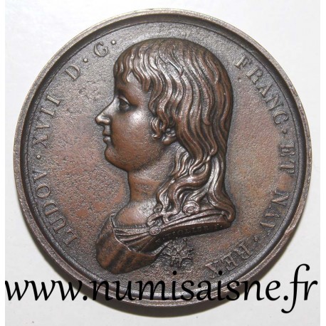 MEDAL - LOUIS XVII During the execution by guillotine of his father LOUIS XVI on January 21, 1793 - By Tiolier