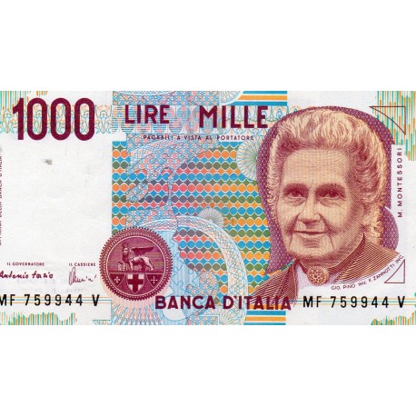 ITALY - PICK 114 c - 1 000 LIRE - 03/10/1990