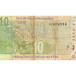 SÜDAFRIKA - PICK 123 a  - 10 RAND - ND 1993 - RHINOCEROS