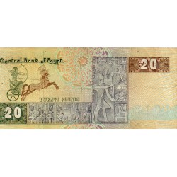 EGYPT - PICK 52 b - 20 POUNDS - 1986-1987