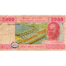 CENTRAL AFRICA STATES - CONGO - PICK 108 T a - 2000 FRANCS 2002