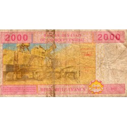 CENTRAL AFRICA STATES - CONGO - PICK 108 T a - 2000 FRANCS 2002