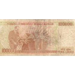 TURQUIE - PICK 206 - 100 000 LIRA - NON DATE (1997)