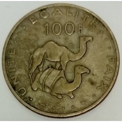 DJIBOUTI - KM 26 - 100 FRANCS 1977 - Camels