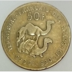 AFARS AND ISSAS - KM 18 - 50 FRANCS 1970 - CAMELS