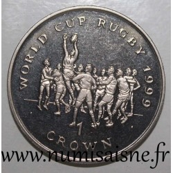 ISLE OF MAN - KM 942 - 1 CROWN 1999 - RUGBY WORLD CUP