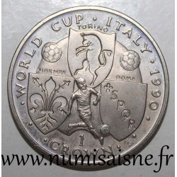 ISLE OF MAN - KM 270 - 1 CROWN 1990 - FOOTBALL WORLD CUP - ITALY
