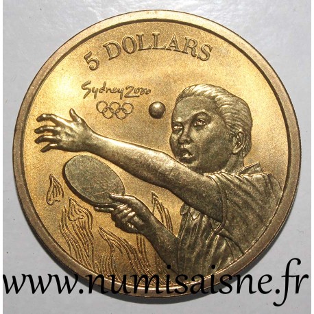 AUSTRALIA - KM 419 - 5 DOLLARS 2000 - OLYMPIC GAMES - Sydney - Table tennis