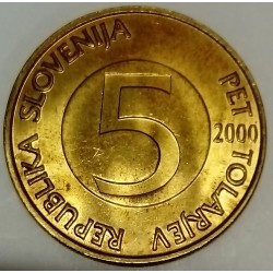 SLOVENIE - KM 6 - 5 TOLARJEV 2000 - BOUQUETIN