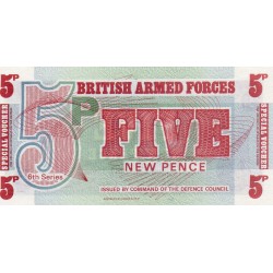 GREAT BRITAIN - PICK M44 - 5 NEW PENCE - BRITISH ARMED FORCES - ND (1972)