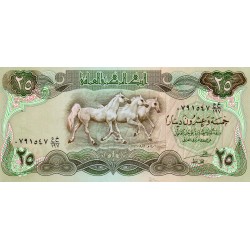 IRAQ - PICK 74 a - 25 DINARS 1990 - horsepower