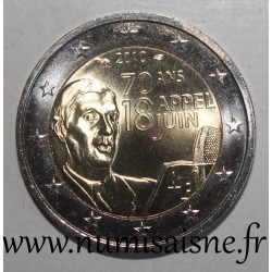 FRANCE - KM 1676 - 2 EURO 2010 - 70 YEARS OF THE APPEAL OF 18 JUNE - GENERAL DE GAULLE