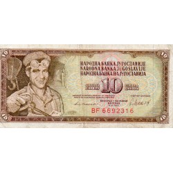 YUGOSLAVIA - PICK 87 b - 10 DINARA - 04/11/1981