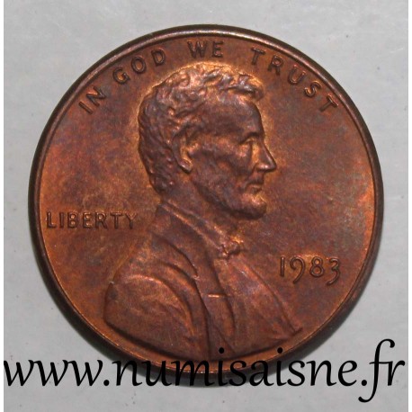 UNITED STATES - KM 201a - 1 CENT 1983 - LINCOLN MEMORIAL PENNY