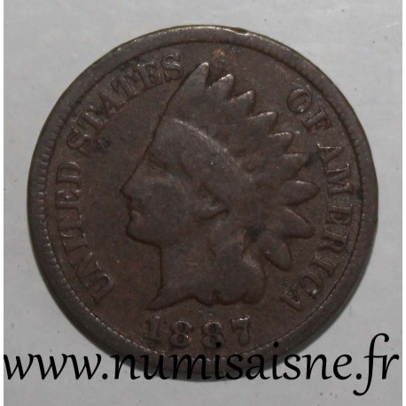 UNITED STATES - KM 90a - 1 CENT 1887 - INDIAN HEAD