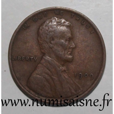 UNITED STATES - KM 90a - 1 CENT 1909 - Lincoln - Wheat Penny