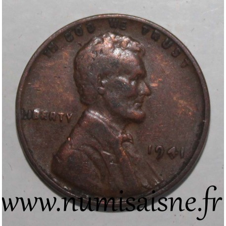 UNITED STATES - KM 132 - 1 CENT 1941 - Lincoln - Wheat Penny