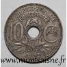 FRANCE - KM 866a - 10 CENTIMES 1935 - TYPE LINDAUER - Little hole