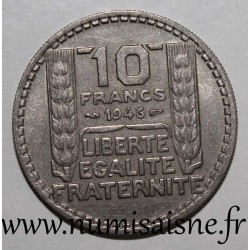 FRANKREICH - KM 908 - 10 FRANCS 1946 - TYP TURIN - KURZE BLÄTTER