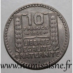 GADOURY 810a - 10 FRANCS 1946 - TYPE TURIN - RAMEAUX COURTS - KM 908