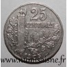 GADOURY 364 - 25 CENTIMES 1905 - TYPE PATEY FAISCEAU - KM 856