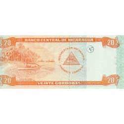 NICARAGUA  - PICK 192 - 20 CORDOBA - 2002