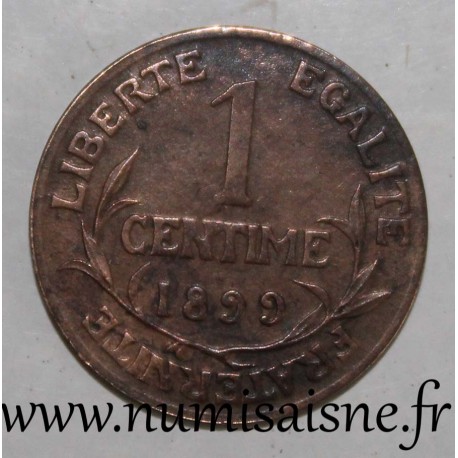 FRANCE - KM 840 - 1 CENTIME 1899 - TYPE DUPUIS